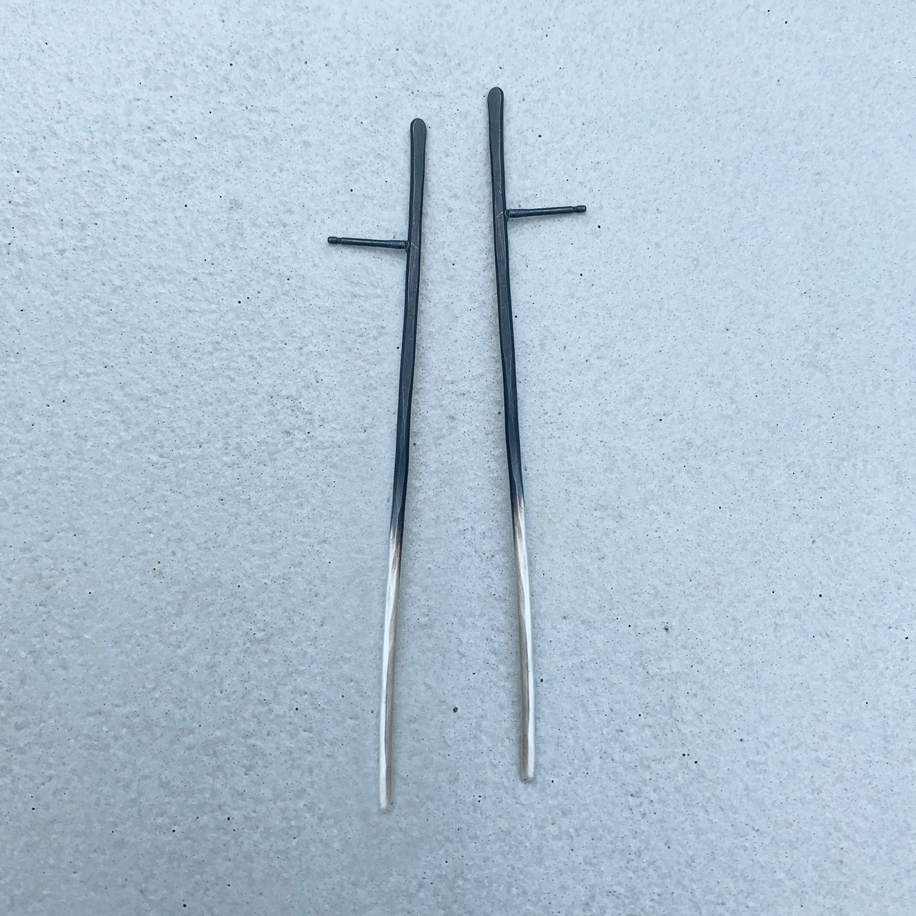 Ombre' stick earrings