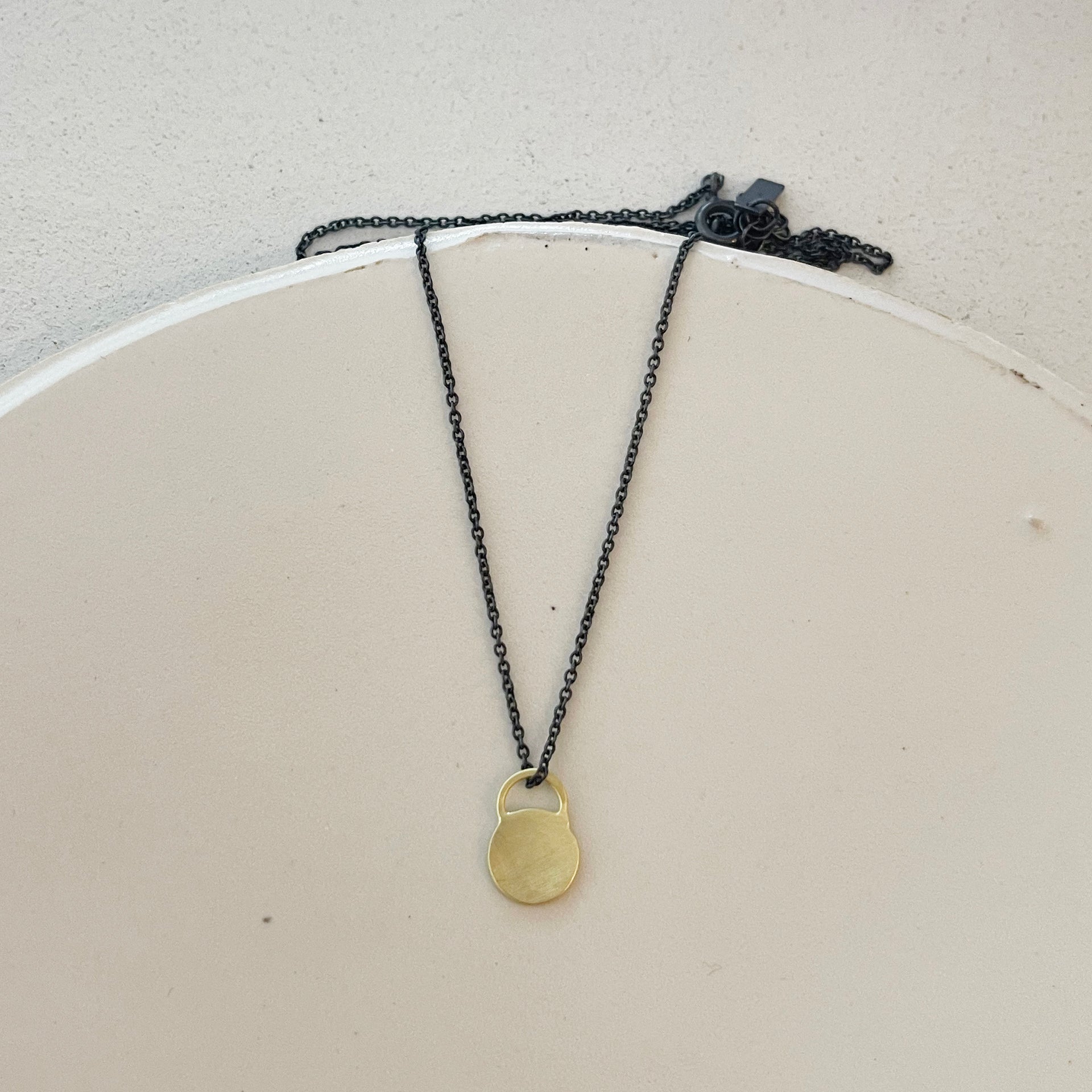 Tiny Maya tag necklace