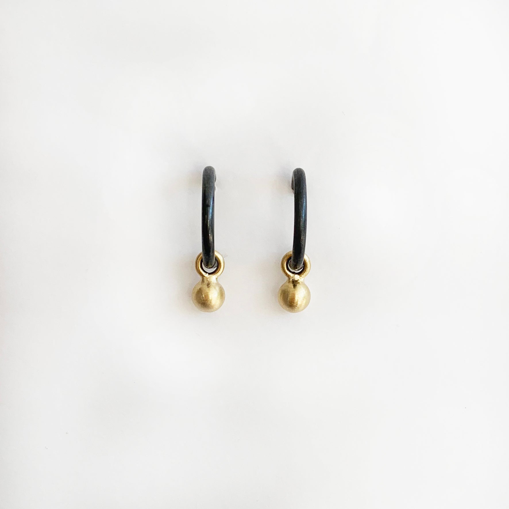 OXIDIZED HOOPS w/ HANGING BALL