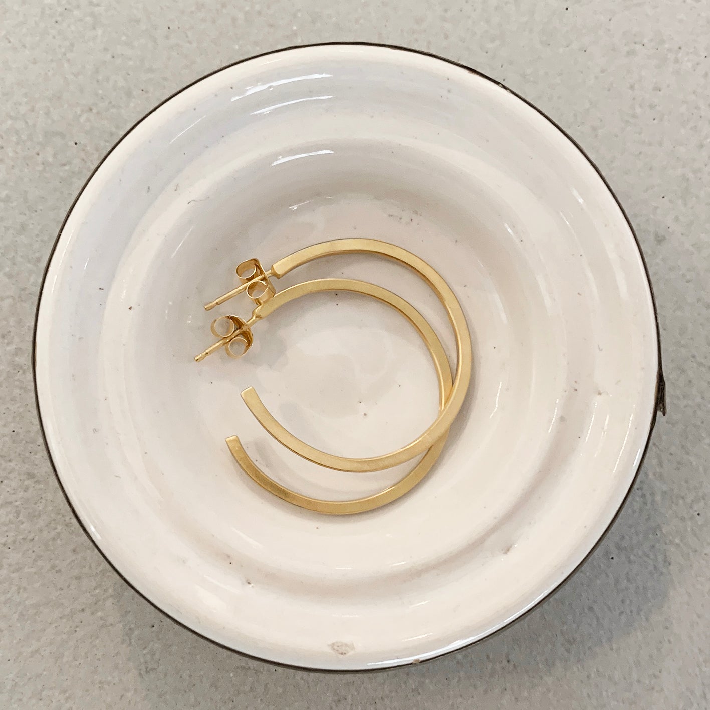 Hoop earrings Gold plated