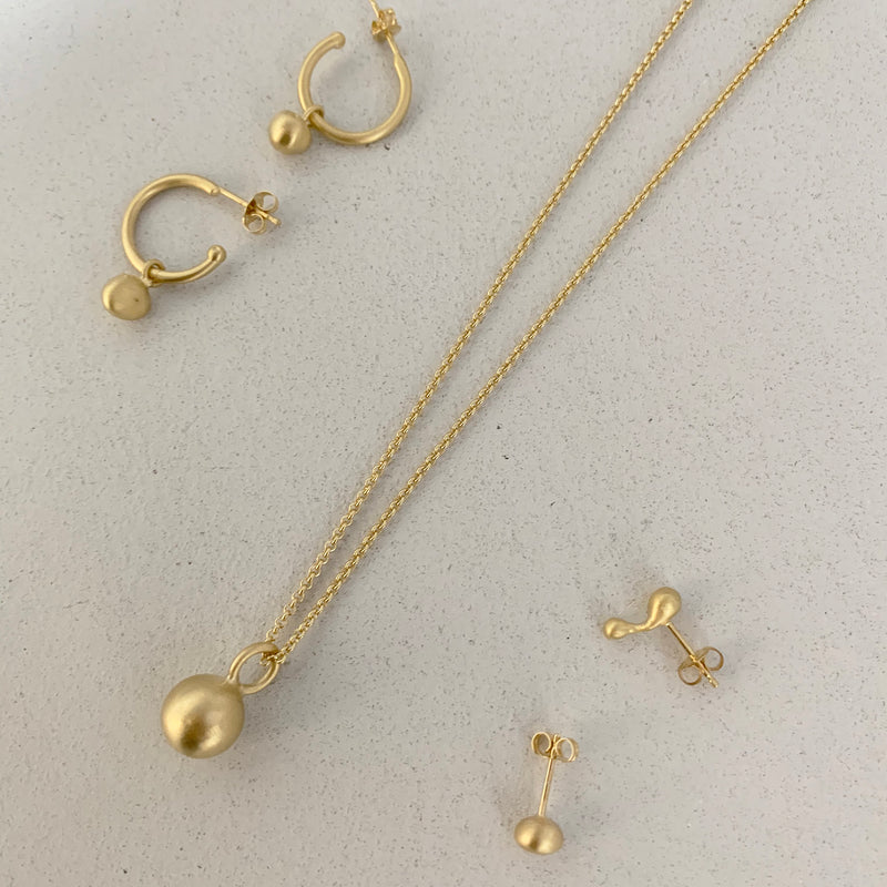 GOLD MARS 01 necklace / שרשרת משקולת זהב