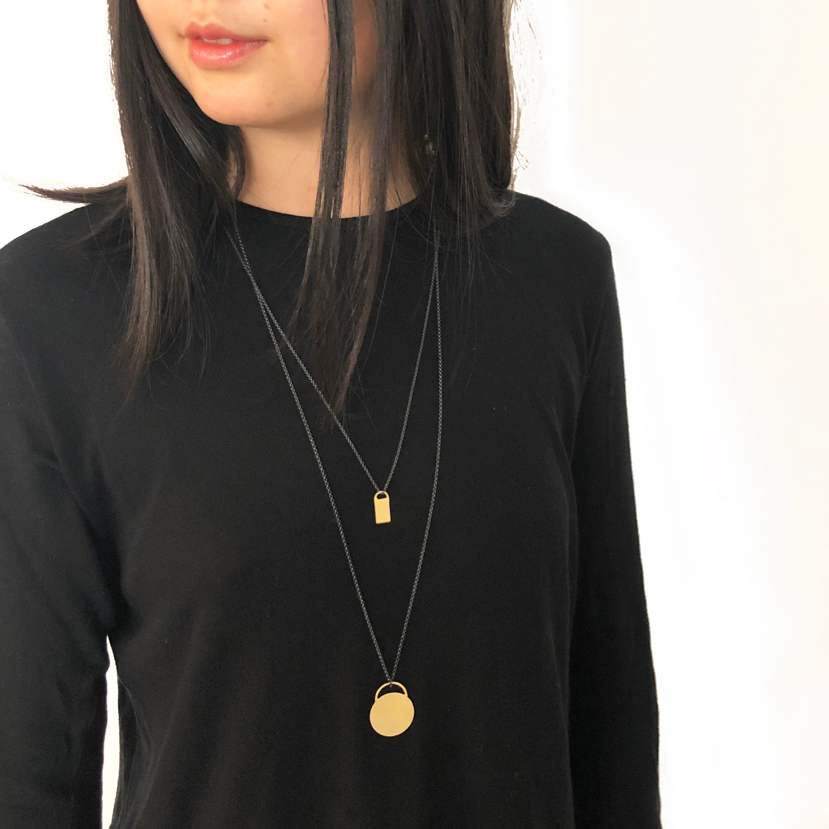 Round tag necklace - Large