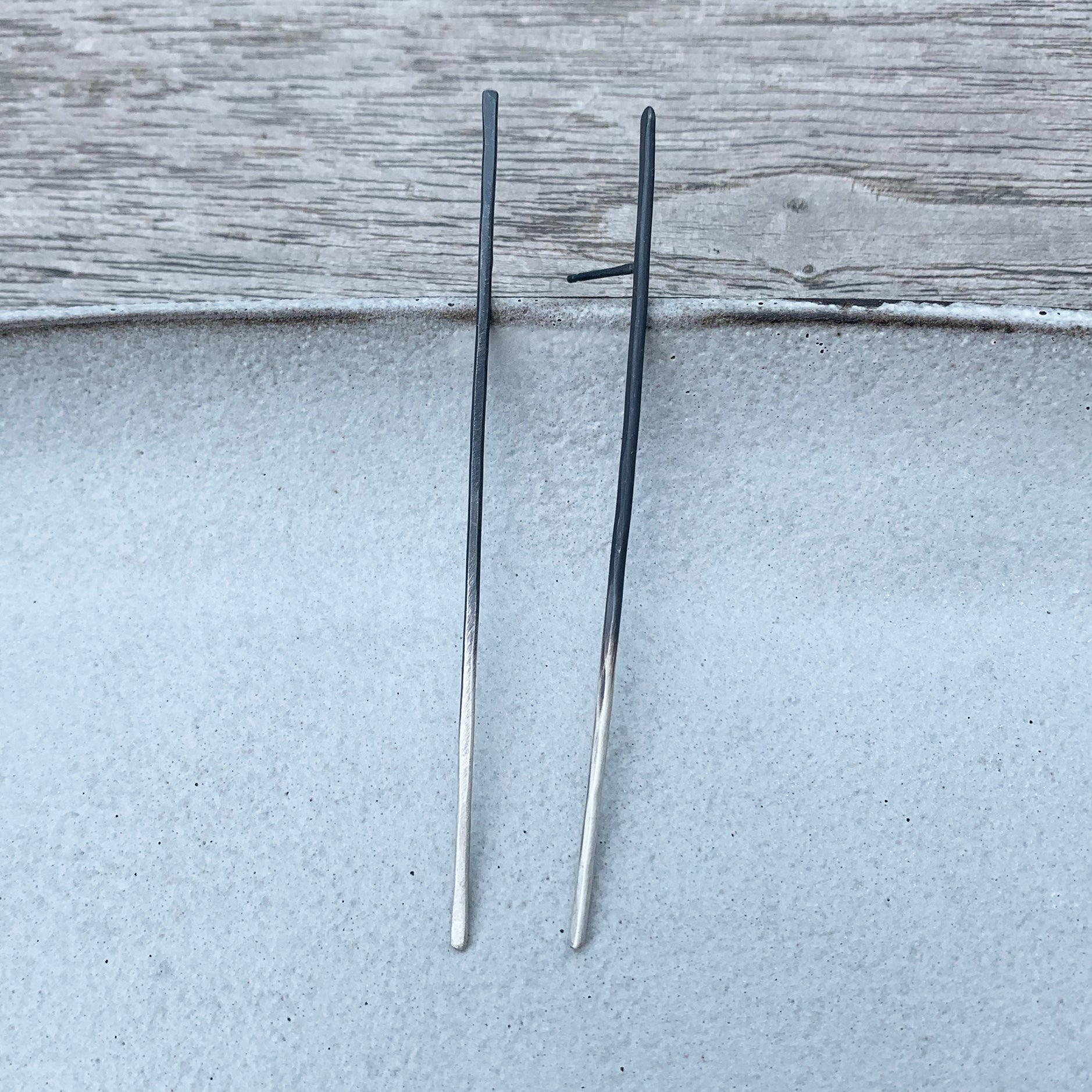 Ombre' stick earrings