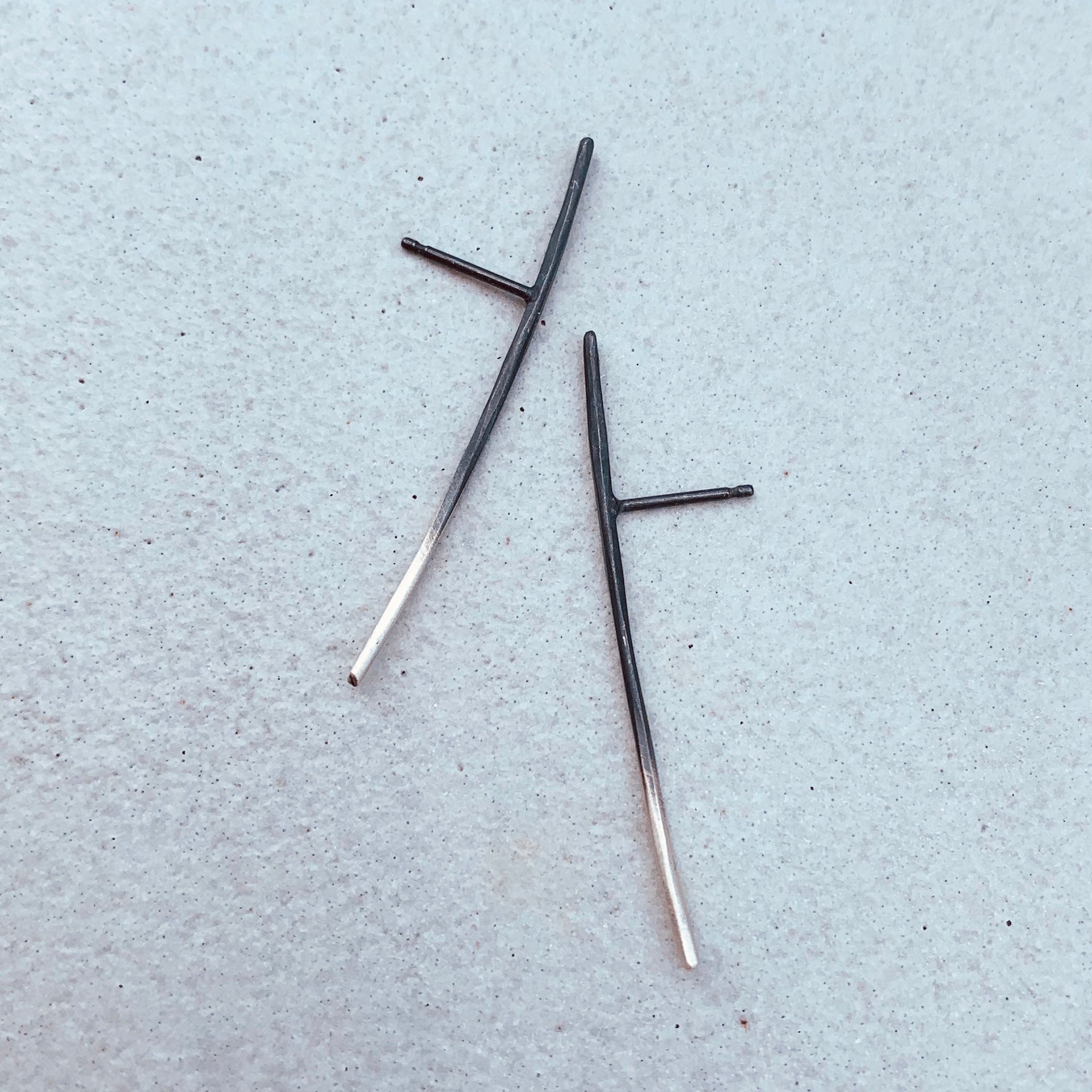 Ombre' stick earrings