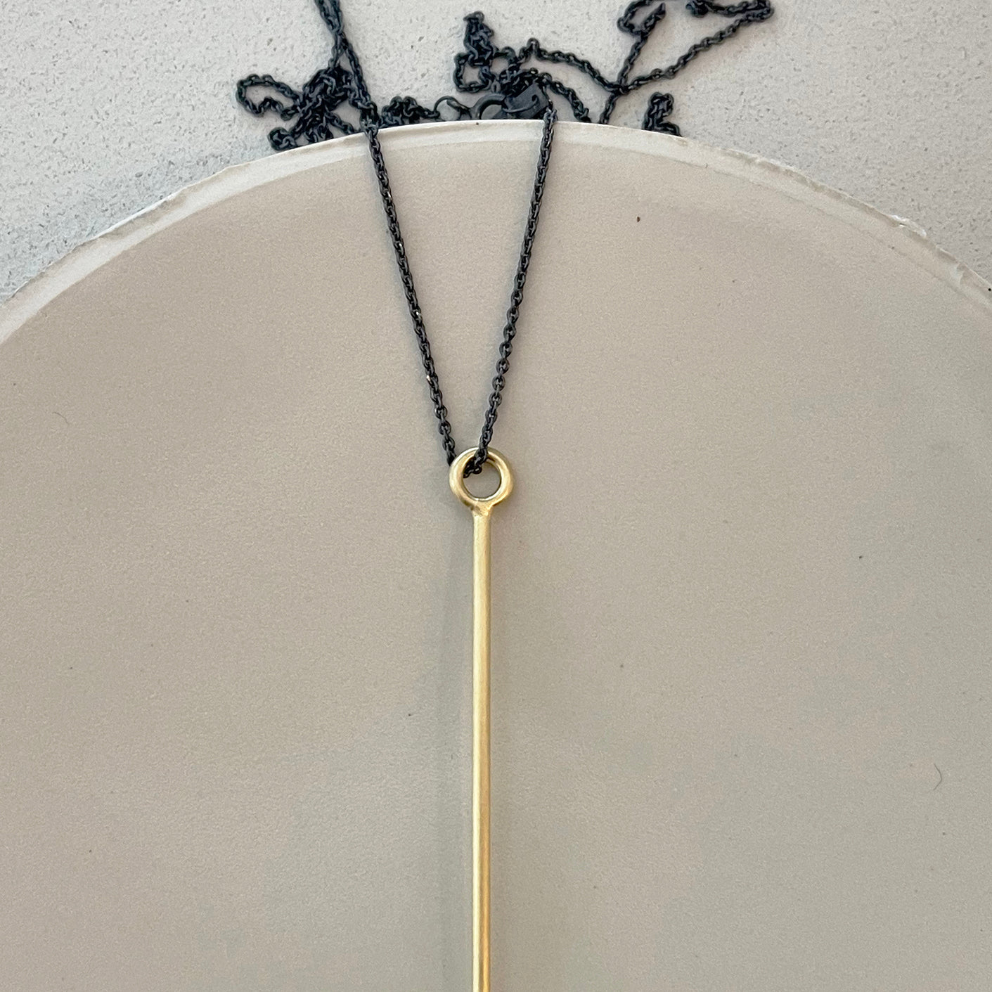 vertical line necklace