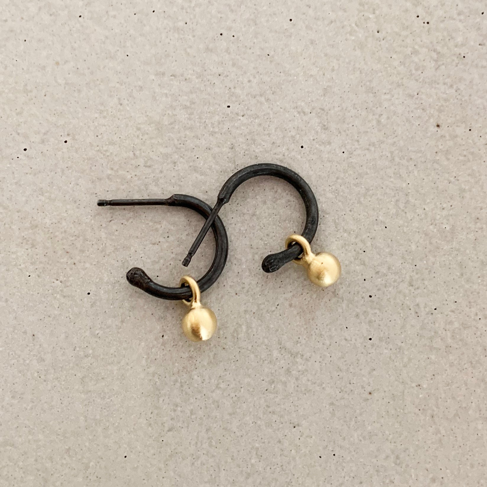 OXIDIZED HOOPS w/ HANGING BALL