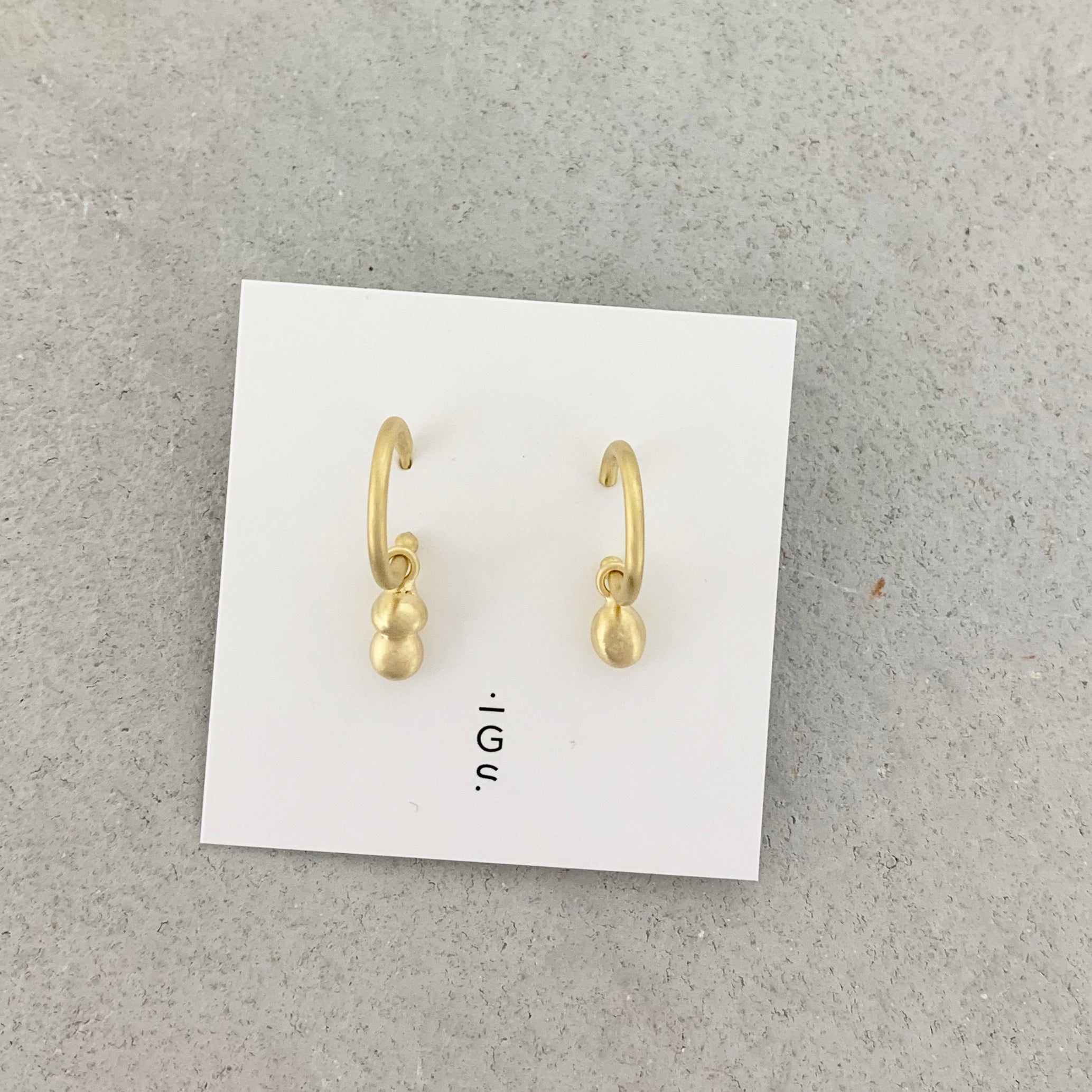 Gold HOOPS w/ hanging nuggets