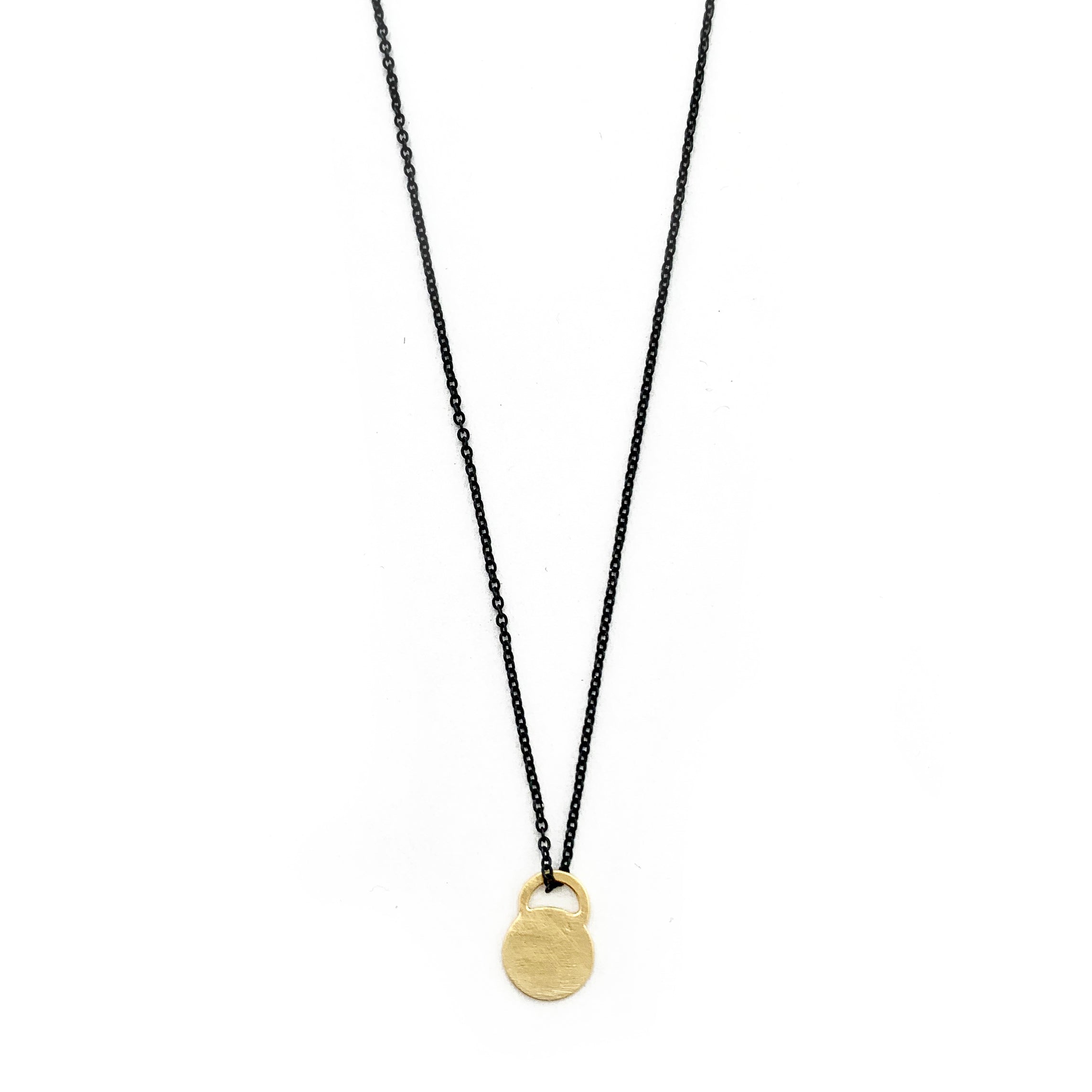 Tiny Maya tag necklace